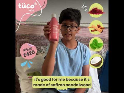 Transform bath time with Grime Master Shower Gel, enriched with Tulsi, Saffron, and Sandalwood. This gentle formula detans, soothes, and hydrates, leaving kids' skin soft, fresh, and radiant. Perfect for daily use and all skin types, it’s a natural, nourishing way to keep your child’s skin healthy. Moms love its gentle care!