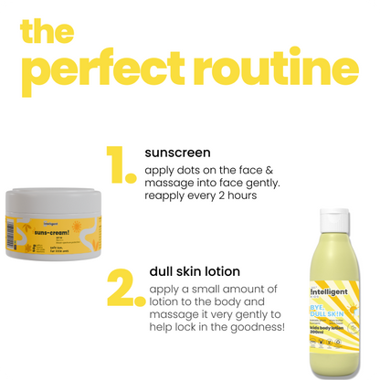 Includes Kakadu Plum Lotion to hydrate and smooth skin, and SPF 50 Saffron Face Cream to protect and brighten.