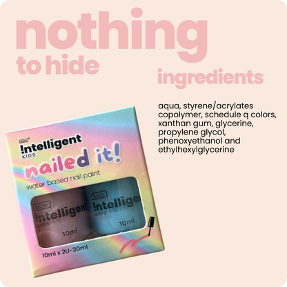 Clinically tested safe & effective for kids care. With list of all ingredients printed on products.