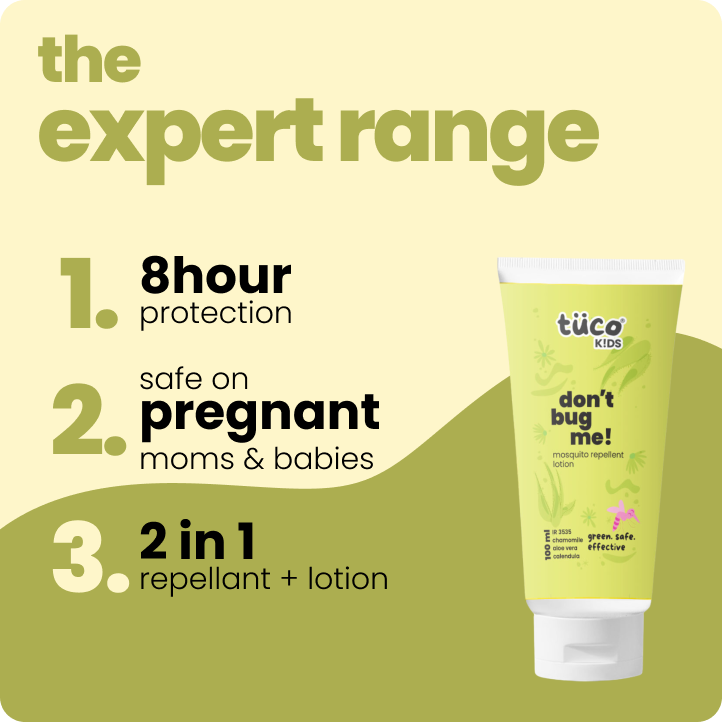 Designed for kids (3+) and pregnant moms, it offers EU-approved mosquito protection without harsh chemicals. Safe, gentle, and nourishing for sensitive skin.