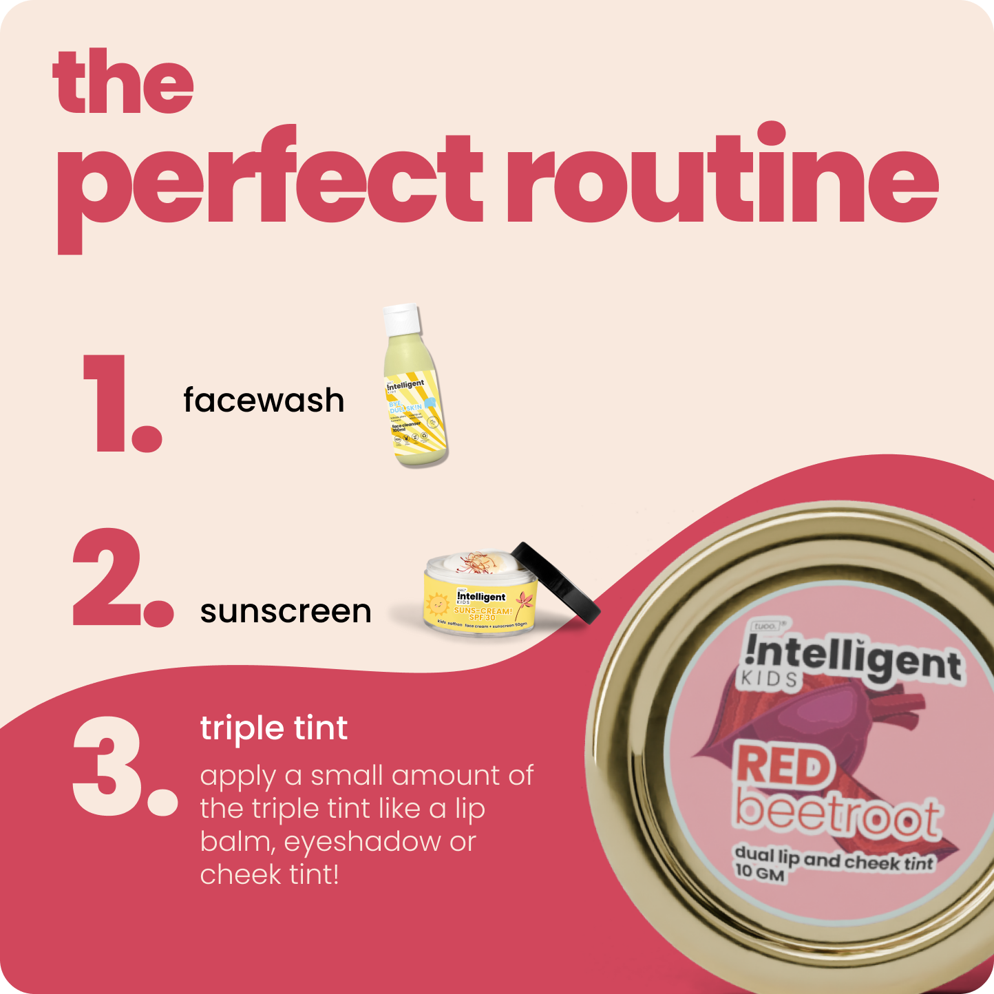 Pair it with tucokids face wash & sunscreen. Suitable for use on lips, cheeks, and eyelids, this tint adds a subtle flush of color while nourishing and hydrating the skin.